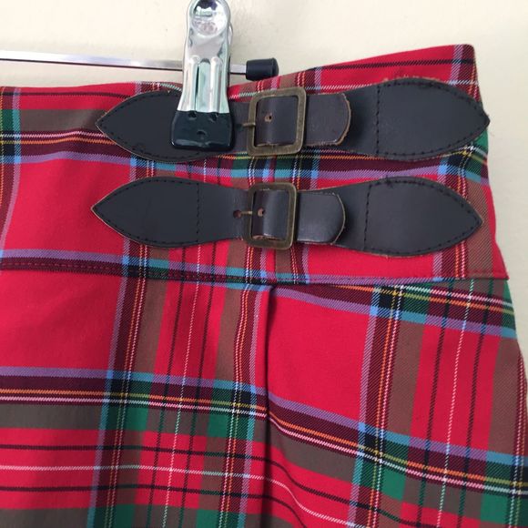 Lilly Pulitzer Red and Green Plaid Mini Skirt - Picture 2 of 6